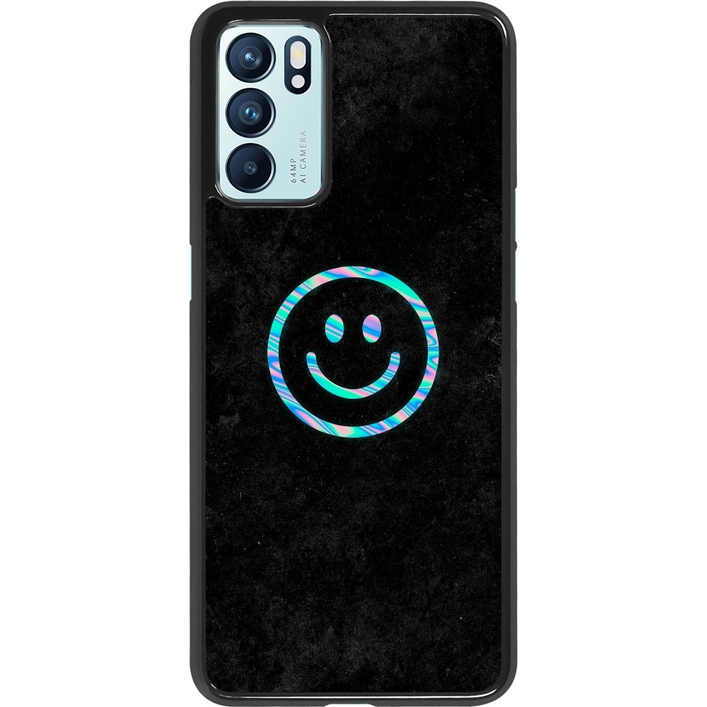 Oppo Reno6 5G Case Hülle - Happy smiley irisirt