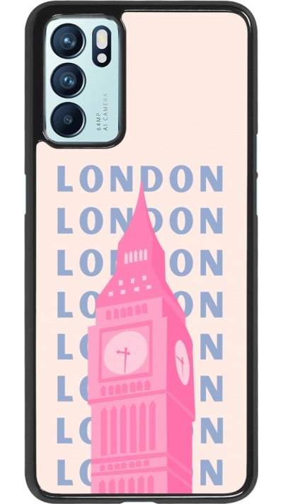 Coque OPPO Reno6 5G - London Pink Print