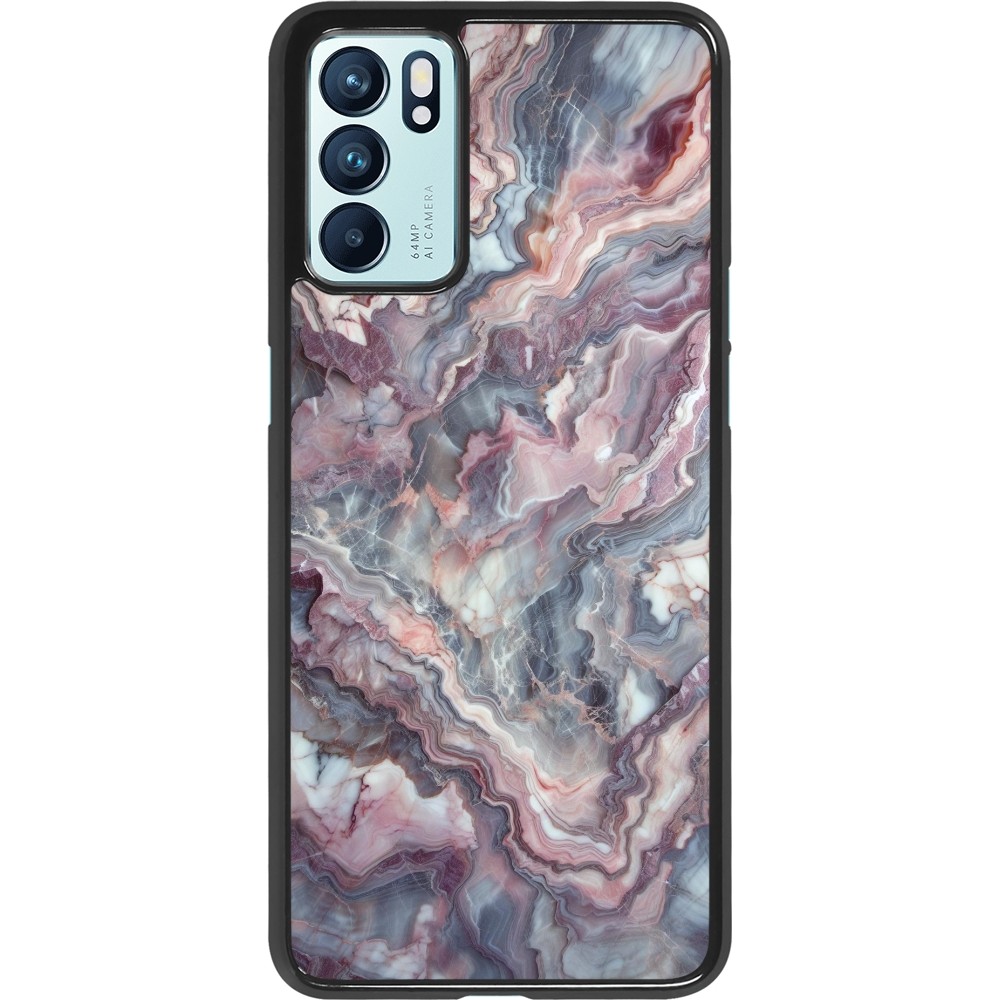 Coque OPPO Reno6 5G - Marbre violette argentée