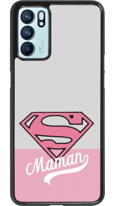 Coque OPPO Reno6 5G - Mom 2024 Super hero maman