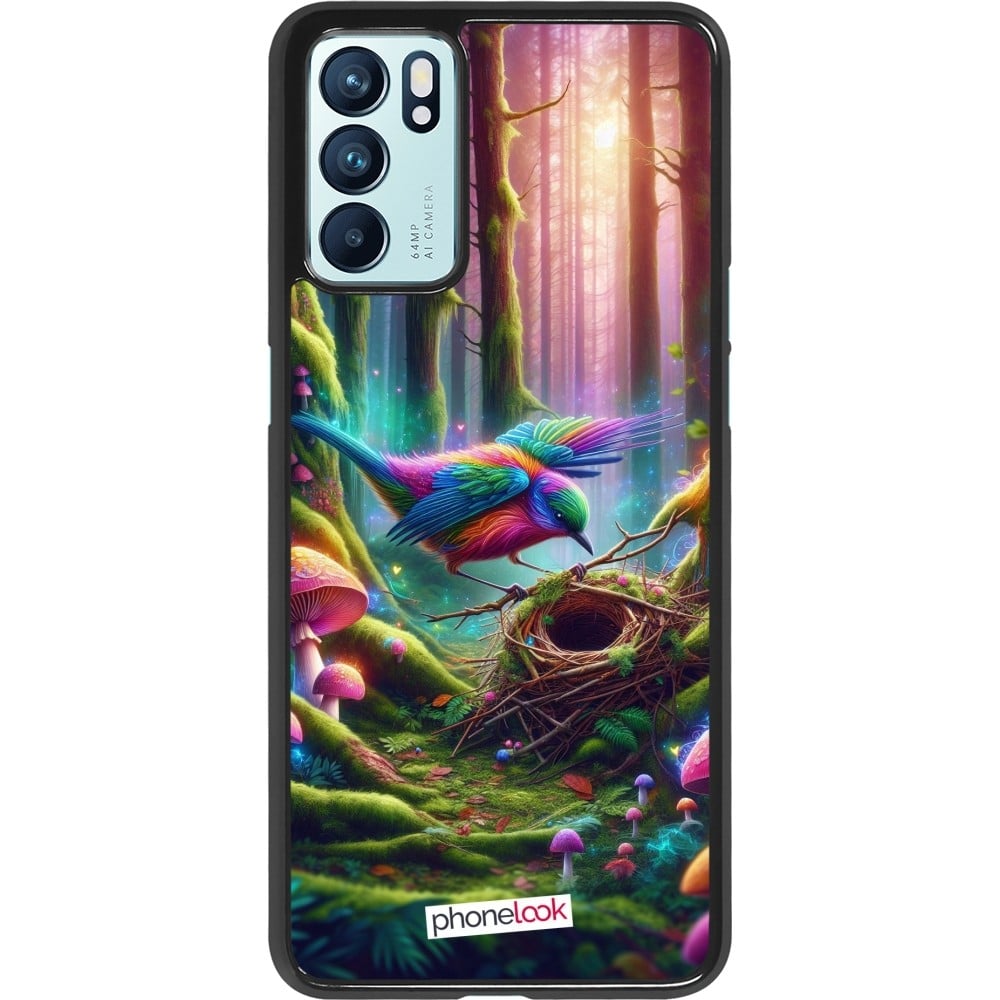 Coque OPPO Reno6 5G - Oiseau Nid Forêt