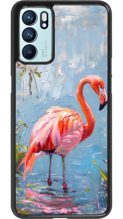 Coque OPPO Reno6 5G - Paint Flamingo