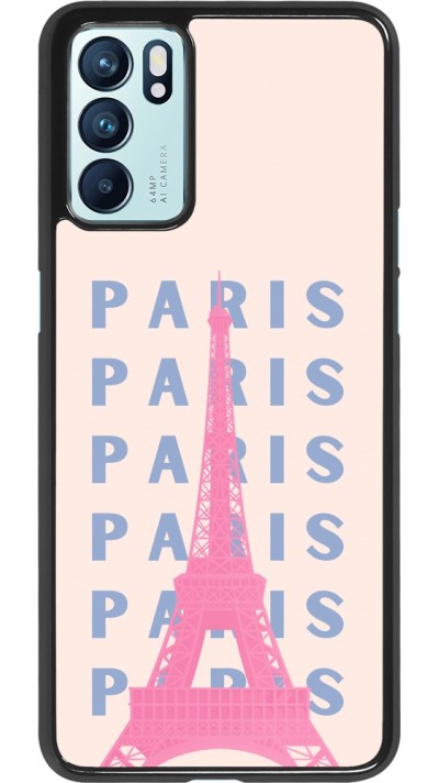 Coque OPPO Reno6 5G - Paris Pink Print