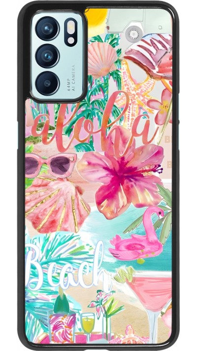 Coque OPPO Reno6 5G - Preppy Collage Aloha