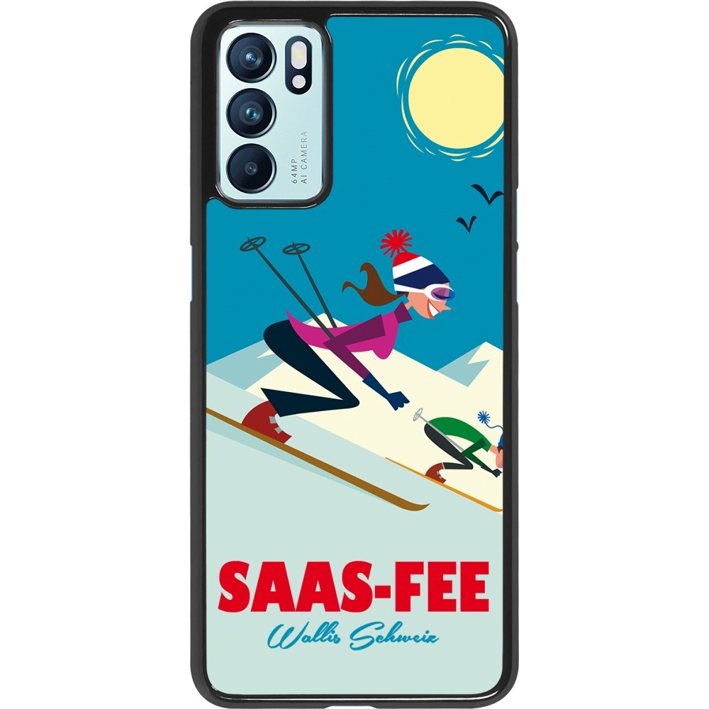 Coque Oppo Reno6 5G - Saas-Fee Ski Downhill