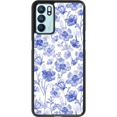 Coque OPPO Reno6 5G - Spring 23 watercolor blue flowers