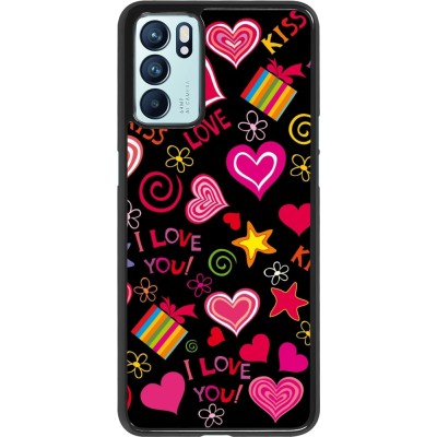 Coque Oppo Reno6 5G - Valentine 2023 love symbols