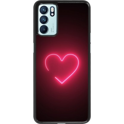 Coque Oppo Reno6 5G - Valentine 2023 single neon heart