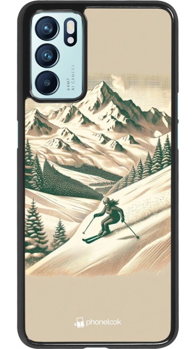 Coque OPPO Reno6 5G - Vintage Ski Mountain