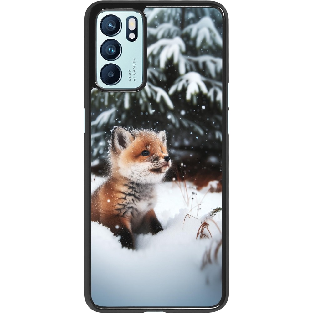 Coque OPPO Reno6 5G - Noël 2023 Renardeau sapin