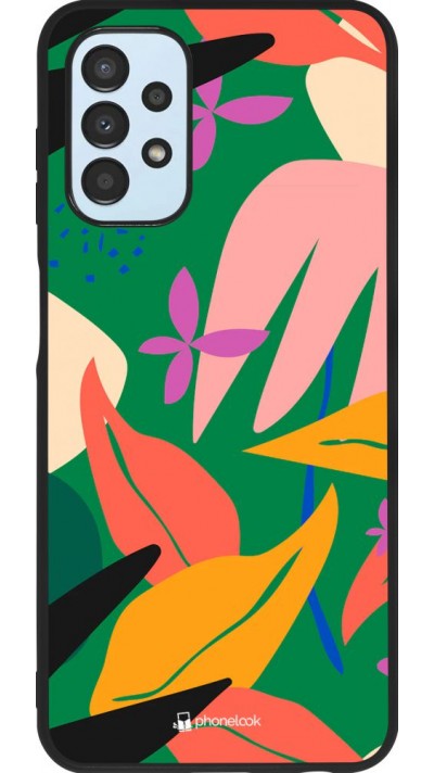 Coque Samsung Galaxy A13 5G - Silicone rigide noir Abstract Jungle