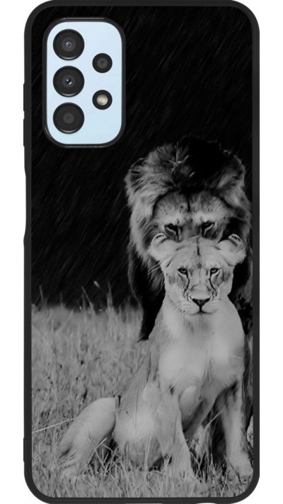 Coque Samsung Galaxy A13 5G - Silicone rigide noir Angry lions