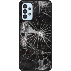 Coque Samsung Galaxy A13 5G - Silicone rigide noir Broken Screen