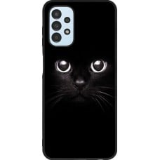 Coque Samsung Galaxy A13 5G - Silicone rigide noir Cat eyes