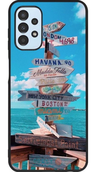 Coque Samsung Galaxy A13 5G - Silicone rigide noir Cool Cities Directions