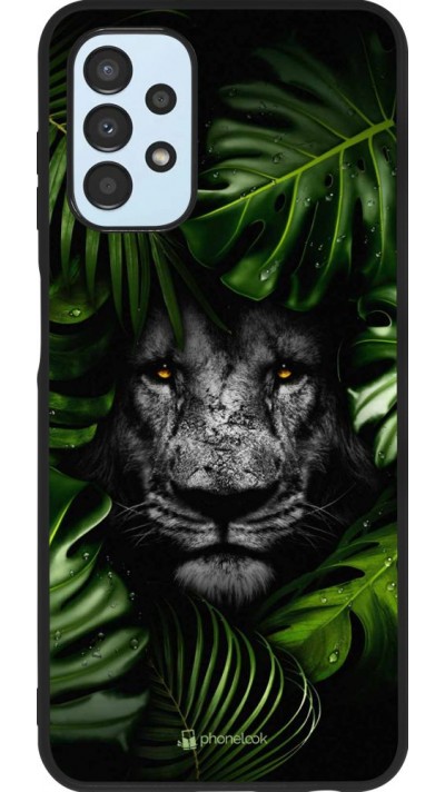 Coque Samsung Galaxy A13 5G - Silicone rigide noir Forest Lion