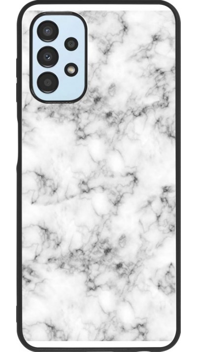 Coque Samsung Galaxy A13 5G - Silicone rigide noir Marble 01