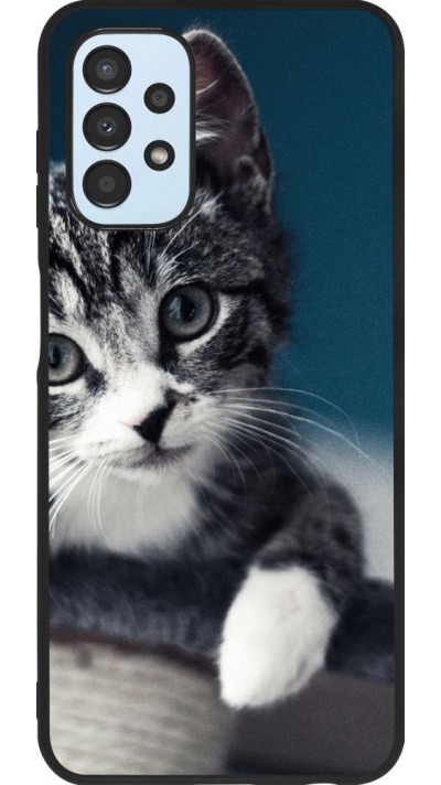 Coque Samsung Galaxy A13 5G - Silicone rigide noir Meow 23