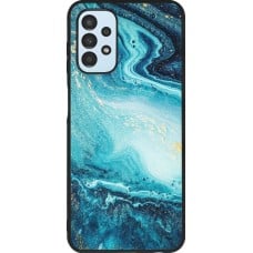 Coque Samsung Galaxy A13 5G - Silicone rigide noir Sea Foam Blue