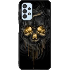 Coque Samsung Galaxy A13 5G - Silicone rigide noir Skull 02