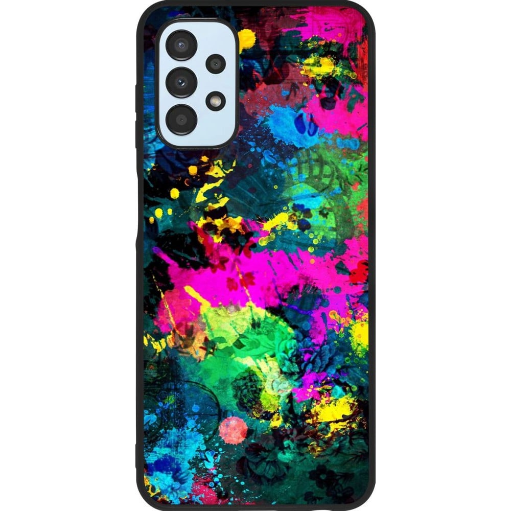 Coque Samsung Galaxy A13 5G - Silicone rigide noir Splash paint