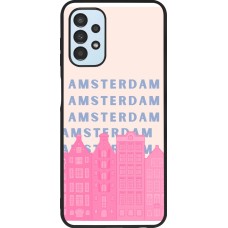 Coque Samsung Galaxy A13 5G - Silicone rigide noir Amsterdam Pink Print