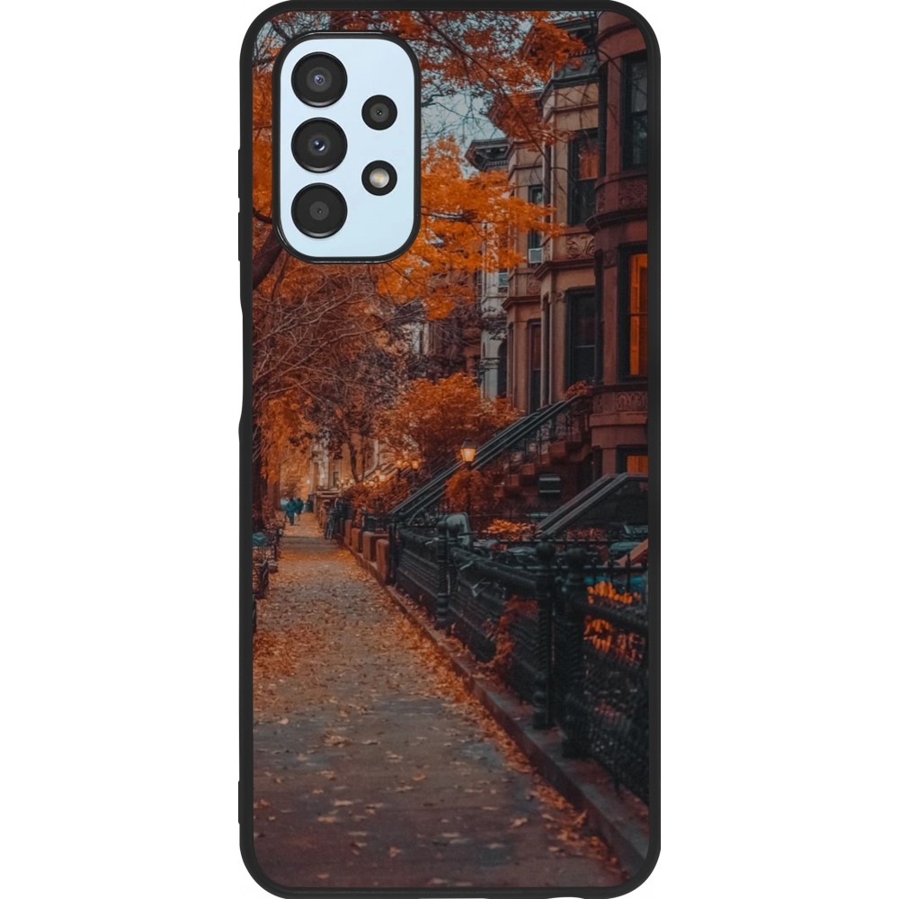 Coque Samsung Galaxy A13 5G - Silicone rigide noir Autumn 2024 city