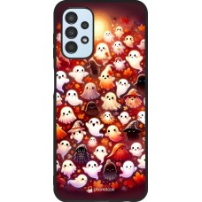 Coque Samsung Galaxy A13 5G - Silicone rigide noir Fantômes automne mignons