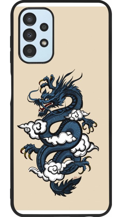 Coque Samsung Galaxy A13 5G - Silicone rigide noir Blue Dragon Tattoo