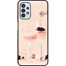 Coque Samsung Galaxy A13 5G - Silicone rigide noir Champagne Pouring Pink