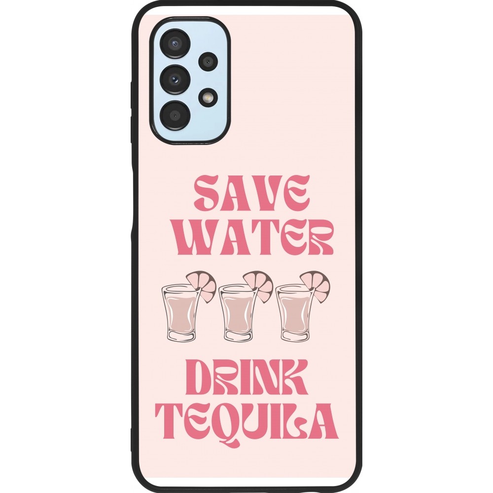 Coque Samsung Galaxy A13 5G - Silicone rigide noir Cocktail Save Water Drink Tequila