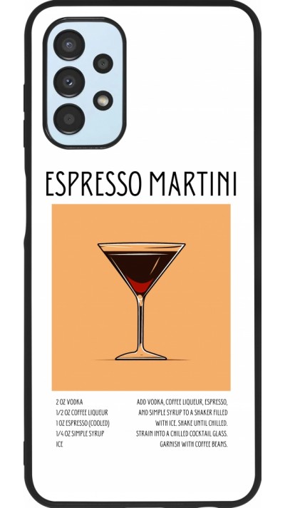 Coque Samsung Galaxy A13 5G - Silicone rigide noir Cocktail recette Espresso Martini