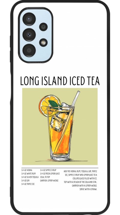 Coque Samsung Galaxy A13 5G - Silicone rigide noir Cocktail recette Long Island Ice Tea