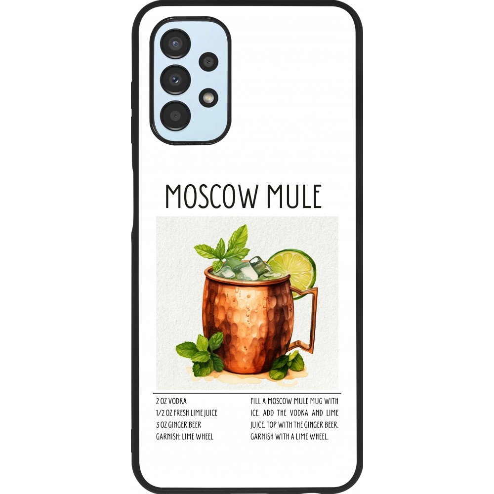 Coque Samsung Galaxy A13 5G - Silicone rigide noir Cocktail recette Moscow Mule