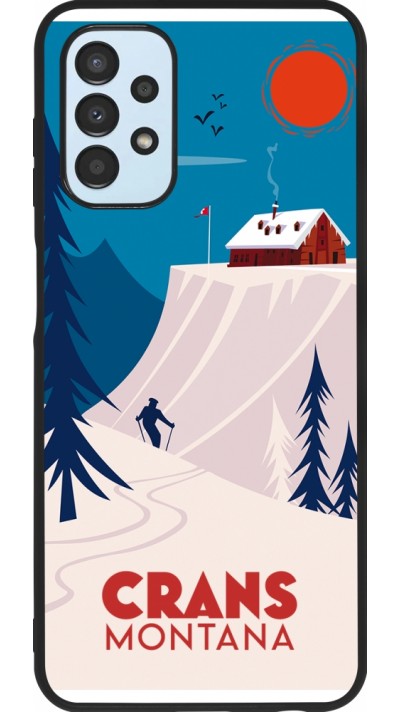 Coque Samsung Galaxy A13 5G - Silicone rigide noir Crans-Montana Cabane