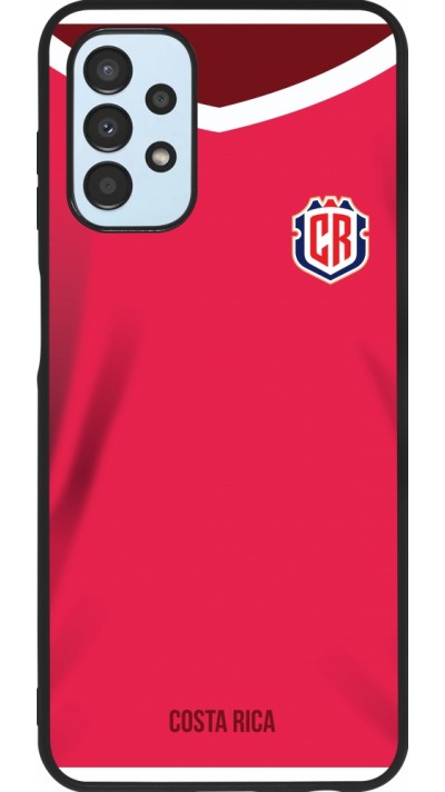 Coque Samsung Galaxy A13 5G - Silicone rigide noir Maillot de football Costa Rica 2022 personnalisable