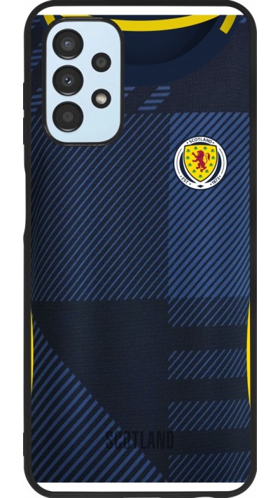 Coque Samsung Galaxy A13 5G - Silicone rigide noir Maillot de football Ecosse personnalisable