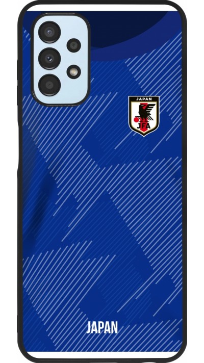 Coque Samsung Galaxy A13 5G - Silicone rigide noir Maillot de football Japon 2022 personnalisable