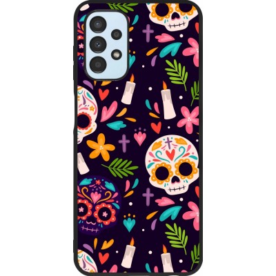 Coque Samsung Galaxy A13 5G - Silicone rigide noir Halloween 2023 mexican style