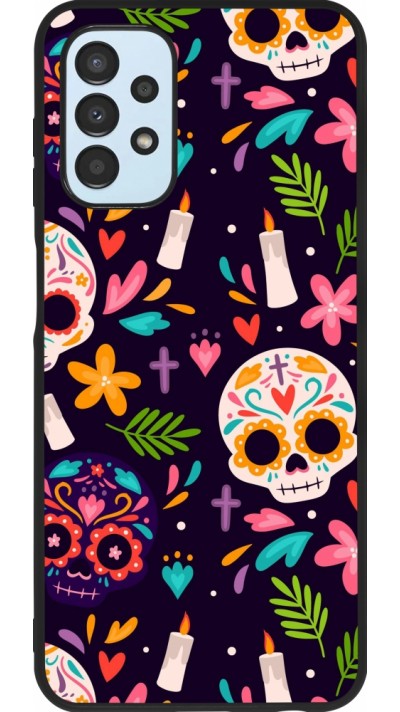 Coque Samsung Galaxy A13 5G - Silicone rigide noir Halloween 2023 mexican style