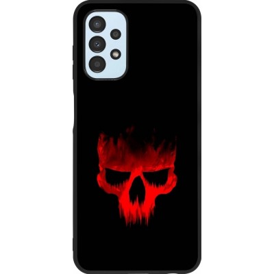 Coque Samsung Galaxy A13 5G - Silicone rigide noir Halloween 2023 scary skull