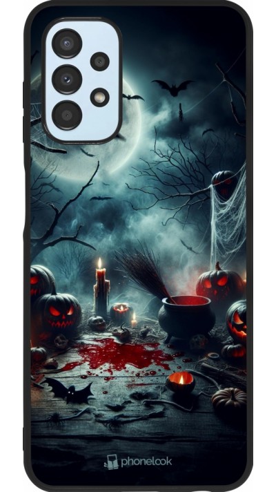 Coque Samsung Galaxy A13 5G - Silicone rigide noir Halloween 2024 Dark Moon