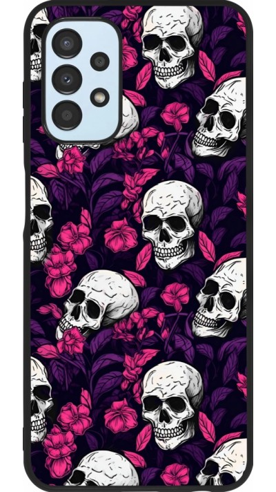 Coque Samsung Galaxy A13 5G - Silicone rigide noir Halloween 2024 romantic skulls