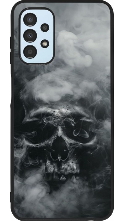 Coque Samsung Galaxy A13 5G - Silicone rigide noir Halloween 2024 smoky skull