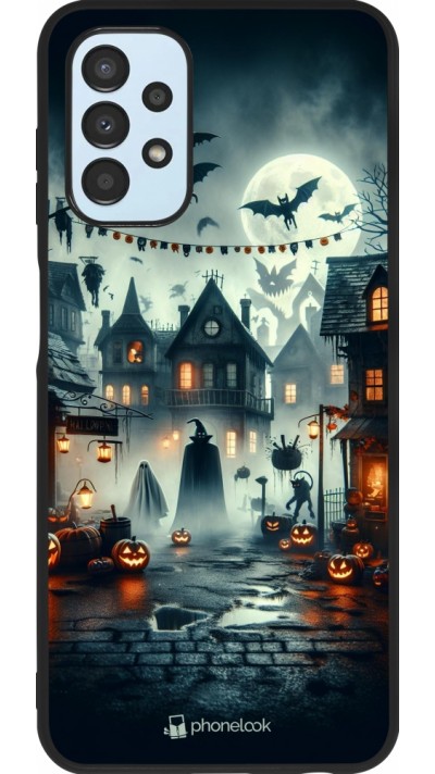 Coque Samsung Galaxy A13 5G - Silicone rigide noir Halloween Spookville