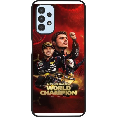 Coque Samsung Galaxy A13 5G - Silicone rigide noir Max Verstappen Champion 2023