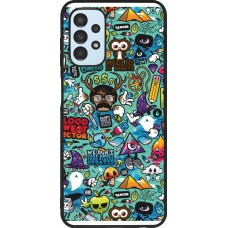 Coque Samsung Galaxy A13 5G - Silicone rigide noir Mixed Cartoons Turquoise