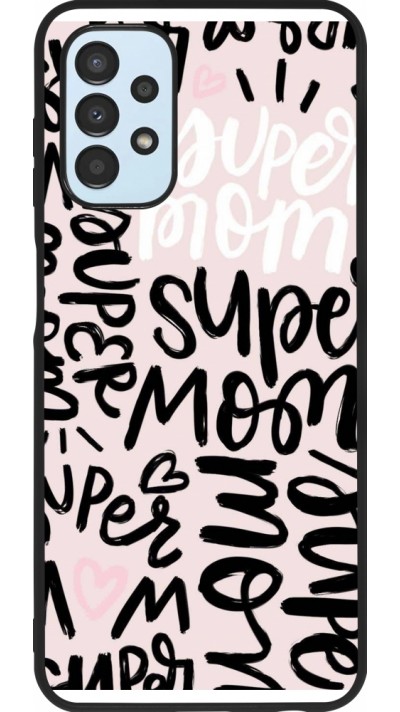 Coque Samsung Galaxy A13 5G - Silicone rigide noir Mom 2024 Super mom