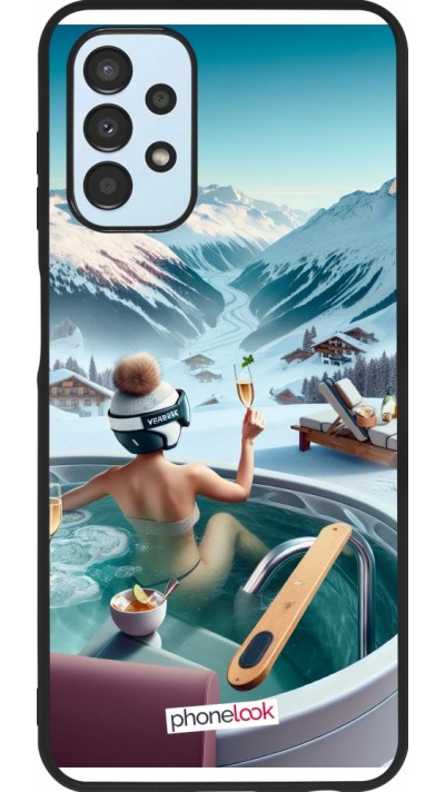 Coque Samsung Galaxy A13 5G - Silicone rigide noir Montagne Glamour Jacuzzi