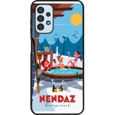 Coque Samsung Galaxy A13 5G - Silicone rigide noir Nendaz Mountain Jacuzzi